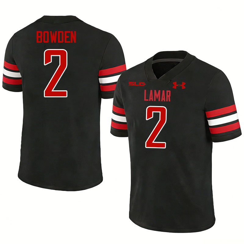 Lamar Cardinals #2 Major Bowden College Football Jerseys,Uniforms-Black